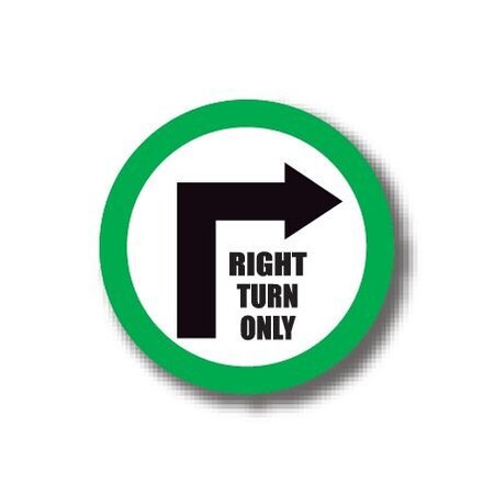 Ergomat 20in CIRCLE SIGNS - Right Turn Only DSV-SIGN 400 #0279 -UEN